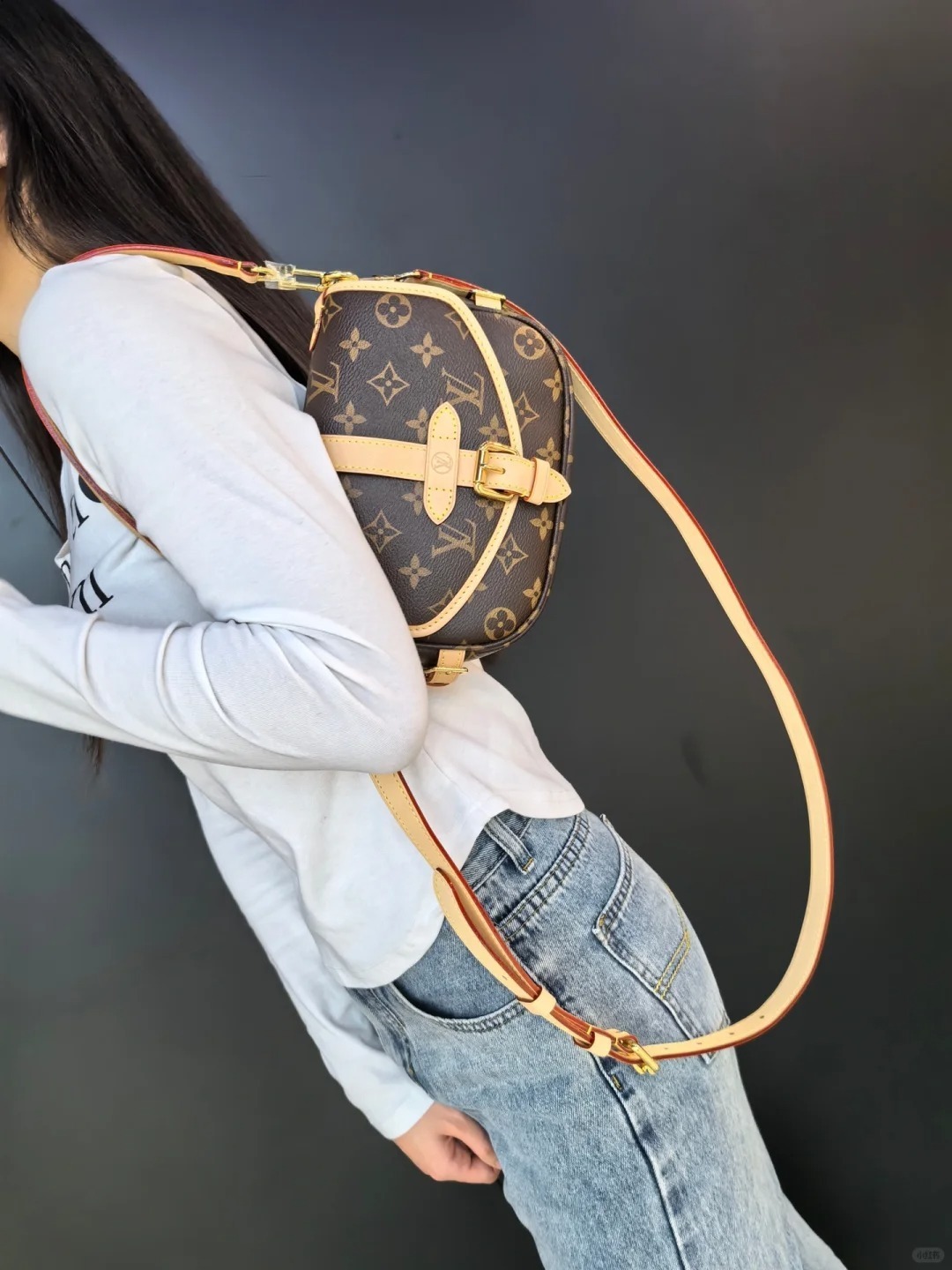 Cuteなフォルム♪】ルイヴィトン ソミュール ショルダーバッグ (Louis