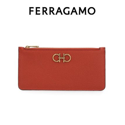 オレンジ系 FERRAGAMO(フェラガモ) カードケース・名刺入れ(レディース