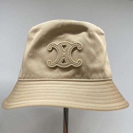 バケットハット ベージュ系 CELINE(セリーヌ) 帽子(レディース