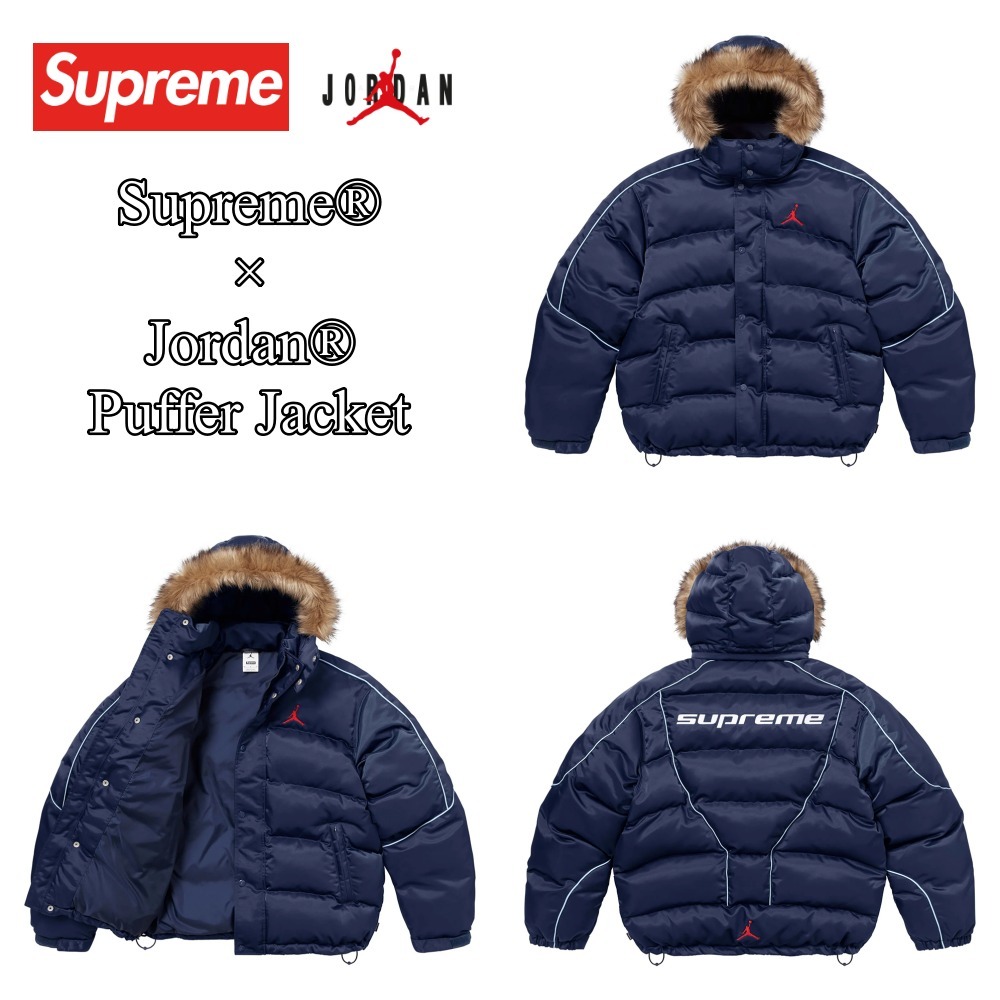 Supreme x Jordan】Puffer Jacket☆Navy☆24FW☆ (Supreme/ダウン