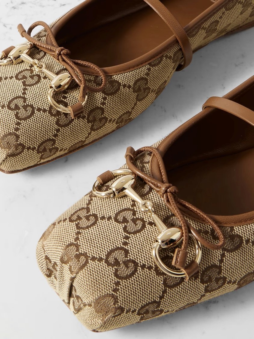 GUCCI グッチ ホースビット フラット バレー シューズ (GUCCI/バレエ