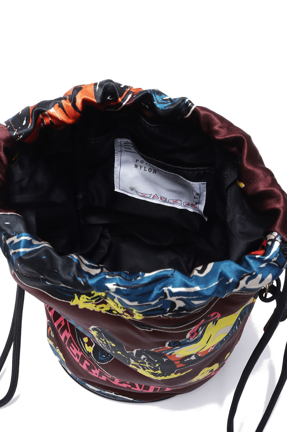 洗練された個性》【sacai】巾着/カーレースプリント (sacai/ショルダー