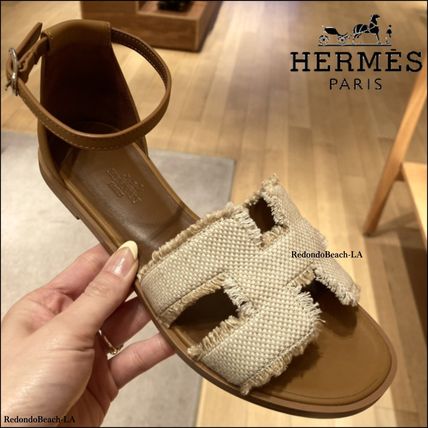 バイカラー HERMES(エルメス) サンダル・ミュール(レディース