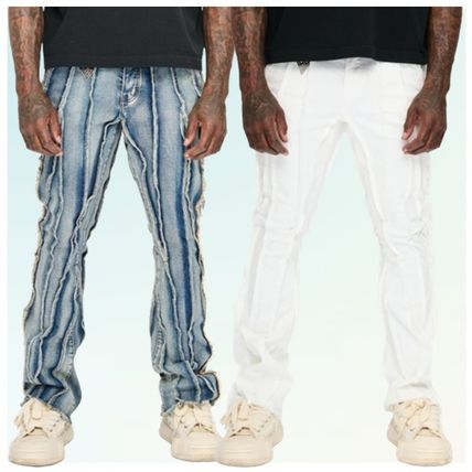 ホワイト（白）系 VALABASAS(ヴァラバサス) デニム・ジーパン(メンズ