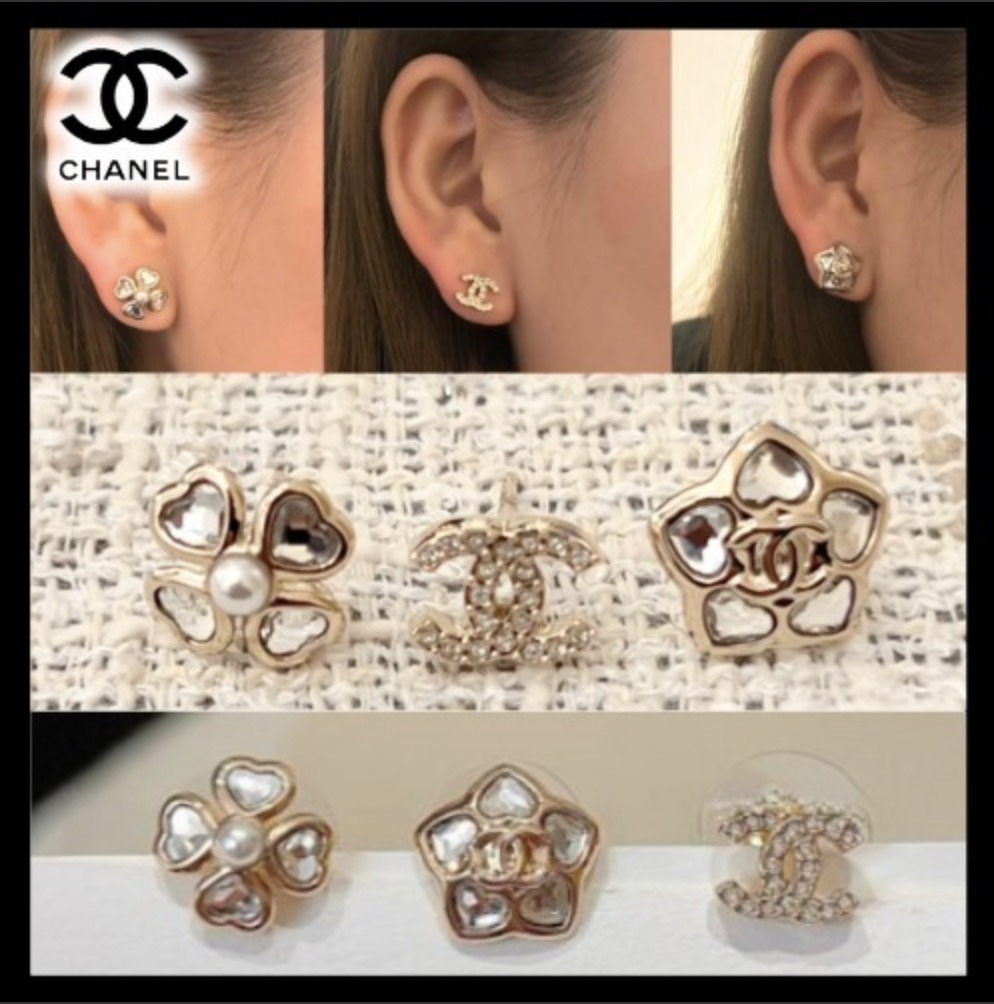コーデ自在で大人気♥【CHANEL】ピアス3種セットABG272 (CHANEL/ピアス