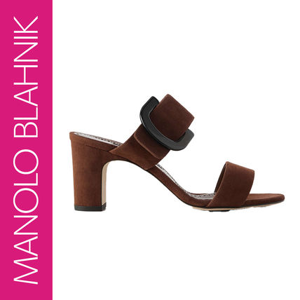 スエード Manolo Blahnik(マノロブラニク) サンダル・ミュール