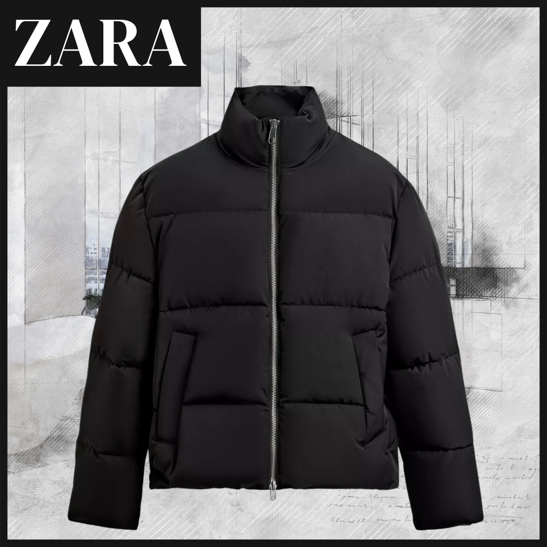 ZARA】撥水加工ボクシーフィットパフジャケット (ZARA/ダウン