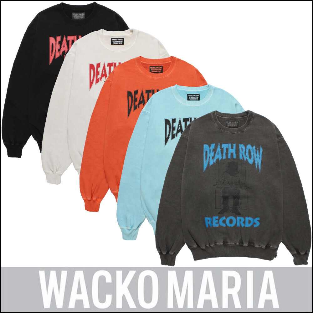 WACKO MARIA】DEATH ROW RECORDS / GARMENT DYED SWEAT SHIRT (WACKO