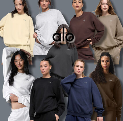 ブラック（黒）系 M ALO Yoga(アロー) スウェット・トレーナー