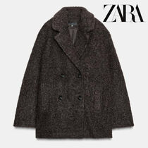ZARA］ブークレダブルブレストミディ丈コート (ZARA/コート) 8073/328