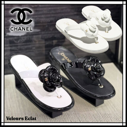 花柄 CHANEL(シャネル) サンダル・ミュール(レディース) - ブランド