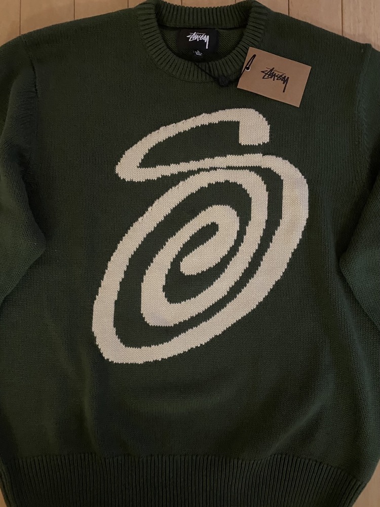 ☆人気☆【STUSSY】☆Stussy Curly S Sweate.r Green☆ニット