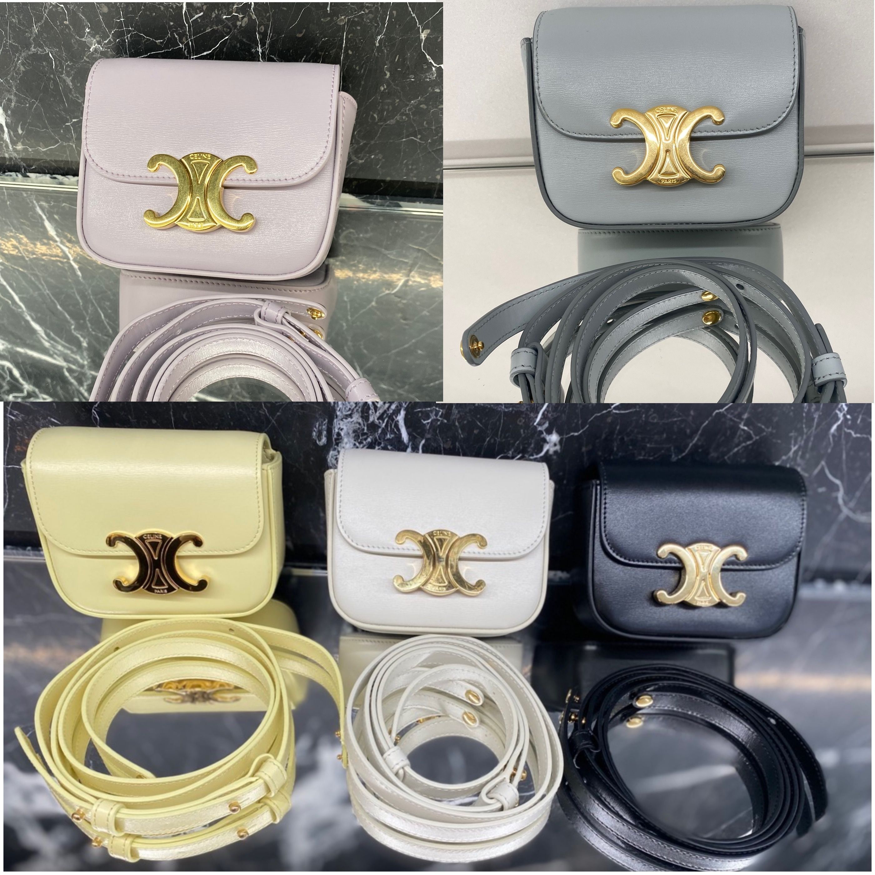 CELINE 【入手困難】優秀! ミニ トリオンフ カーフスキン 全色 (CELINE