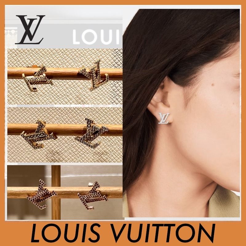 Louis Vuitton すぐ届く ピアス・LV アイコニック ストラス 3色 (Louis
