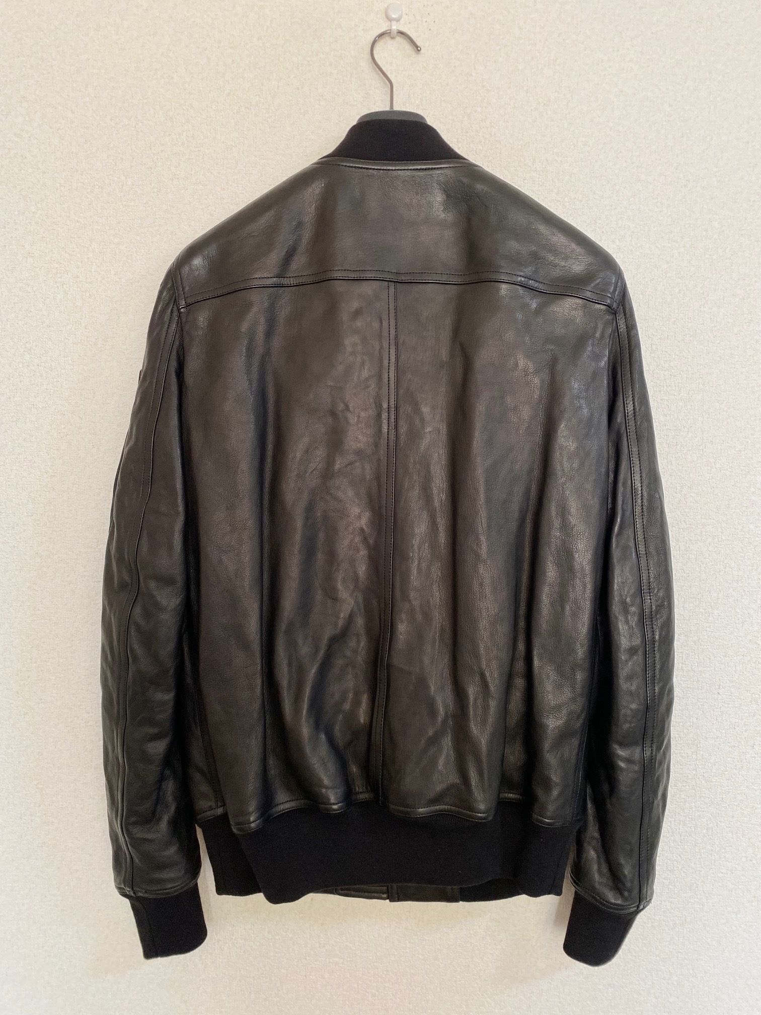 国内在庫】RICK OWENS ラムレザー ボンバージャケット 48 (RICK OWENS