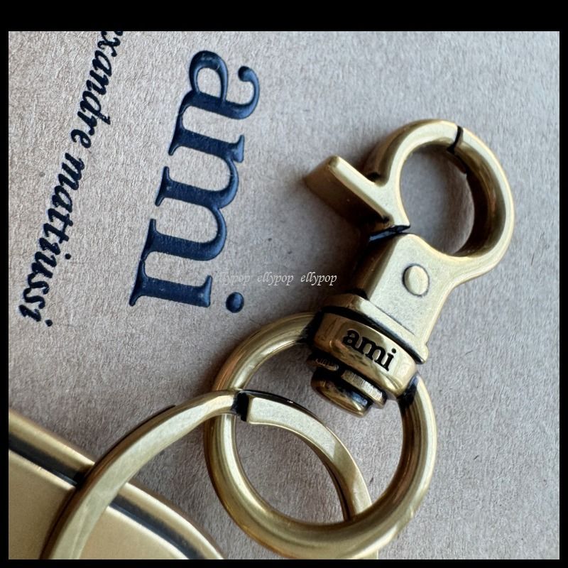 AMI PARIS アミパリス ハートロゴ キーリング ゴールド (AMI PARIS