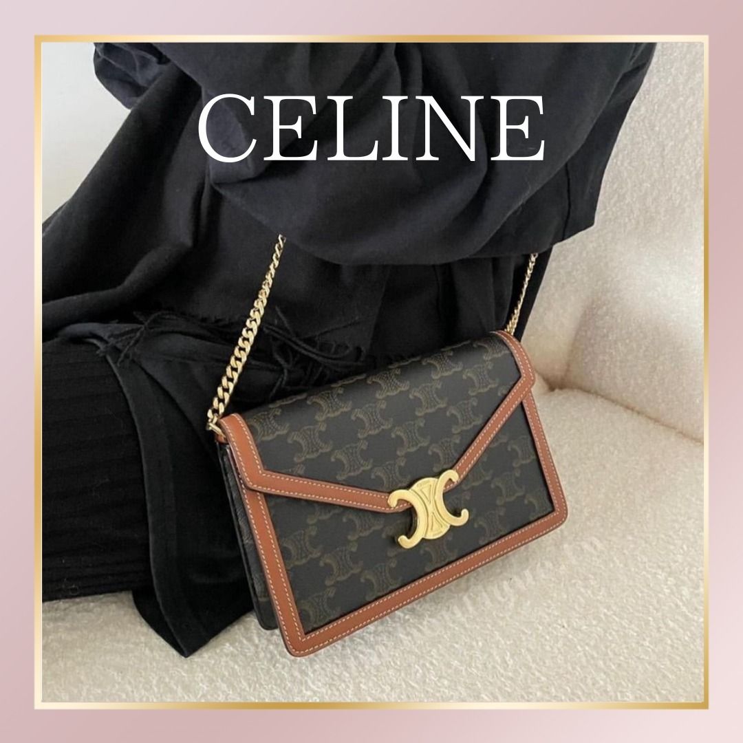 CELINE】チェーンウォレット マーゴ トリオンフ キャンバス (CELINE