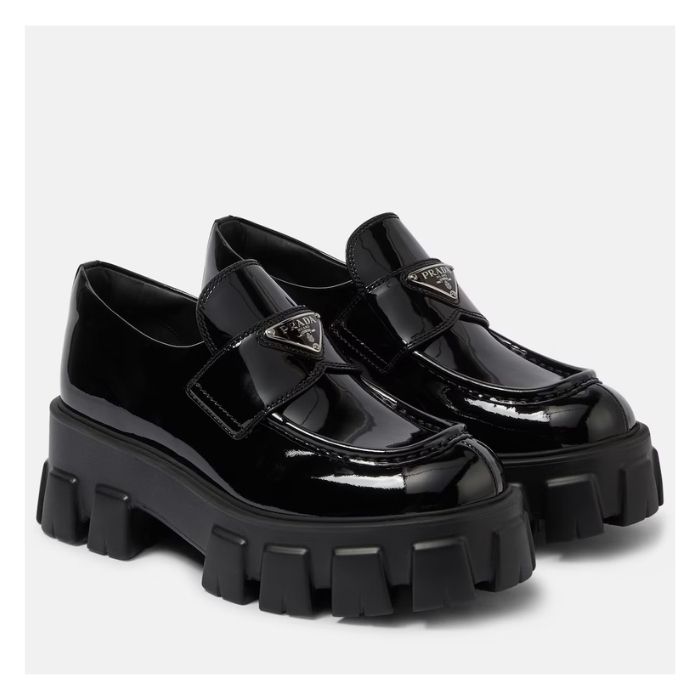 PRADA◇モノリス パテントレザー ローファー (PRADA/ローファー