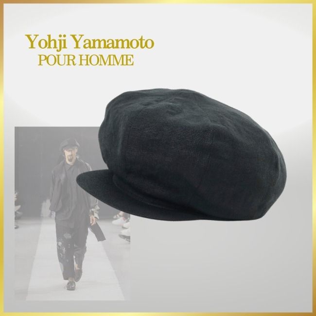 Yohji Yamamoto/POUR HOMME]リネンツイルキャスケット/国内買付 (Yohji