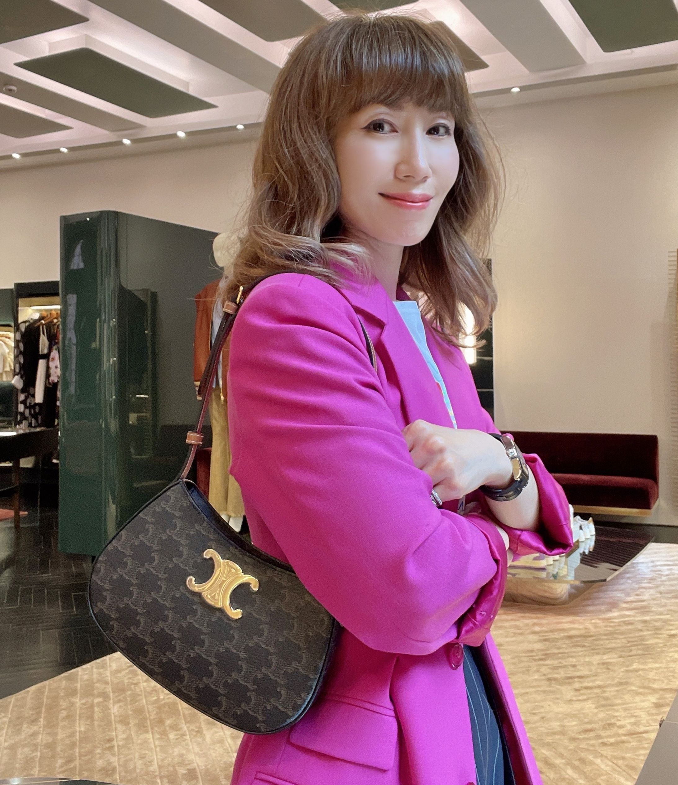 CELINE トリオンフキャンバス ミディアム ティリーBAG☆関税込み