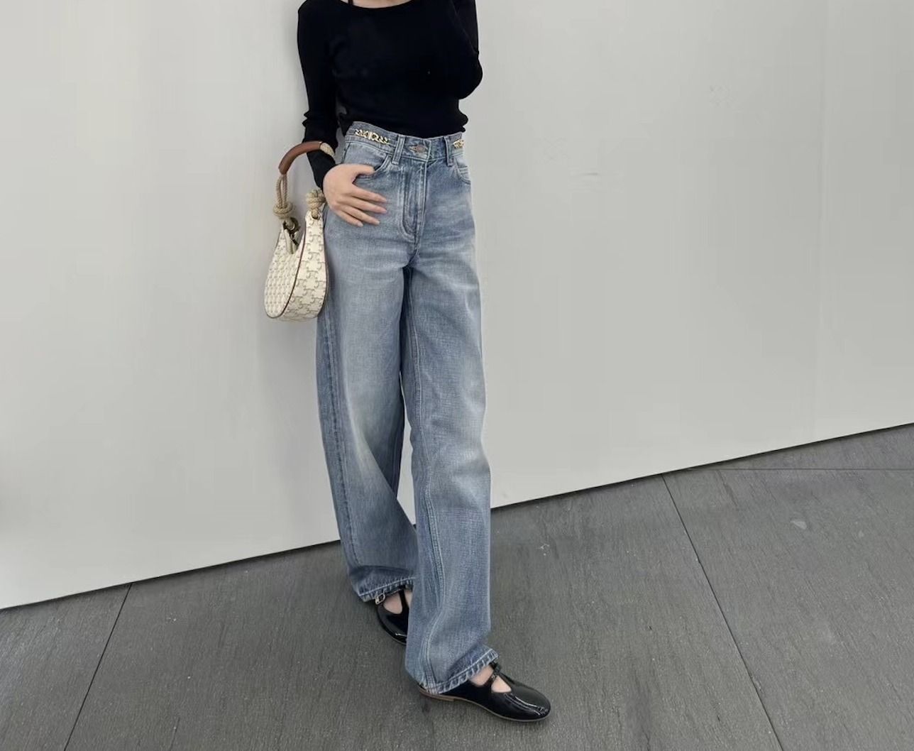 CELINE | KITTY JEANS IN PISMO WASH DENIM 2N923206T.08PI (CELINE