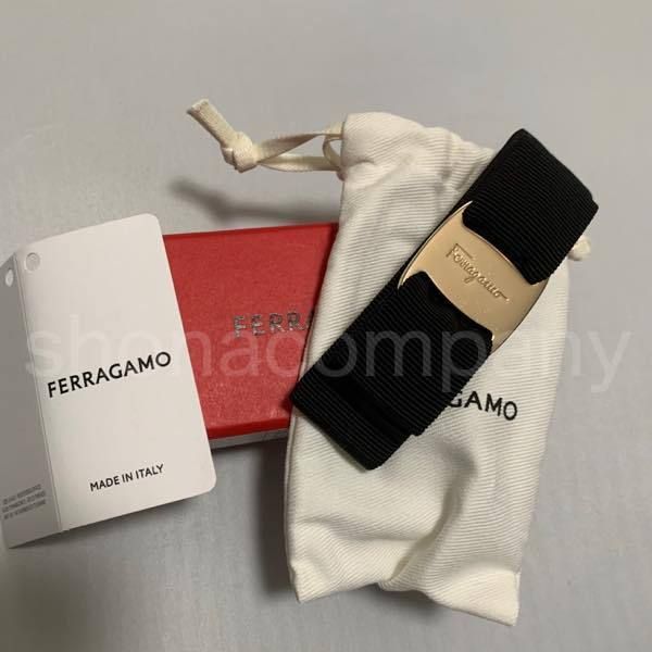 関税込】◇Ferragamo フェラガモ◇ロゴ バレッタ (FERRAGAMO/ヘア