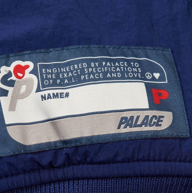人気 ☆PALACE☆ BREAKOUT HALF ZIP BOMBER WHITE NAVY - 24FW (Palace