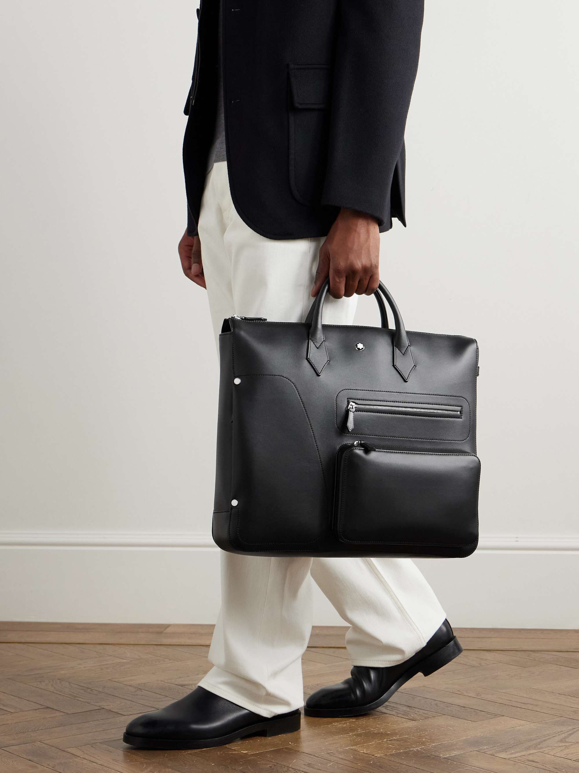 国内発*Montblanc 24/7 レザー 3way ブリーフケース バッグ (Montblanc