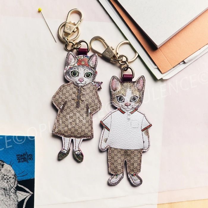 限定 GUCCI グッチ 人気 ヒグチユウコ ネコ キーリング/チャーム