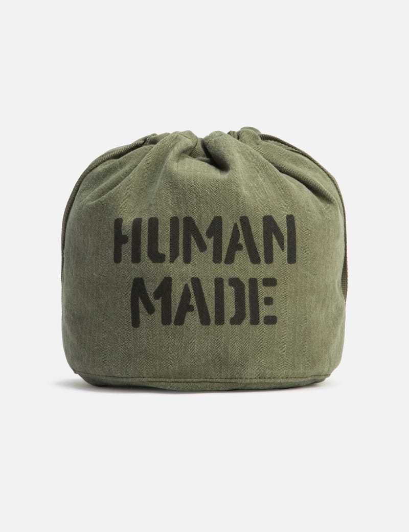 関税送料込【HUMAN MADE】DRAWSTRING BAG☆オリーブドラブ 巾着 (HUMAN