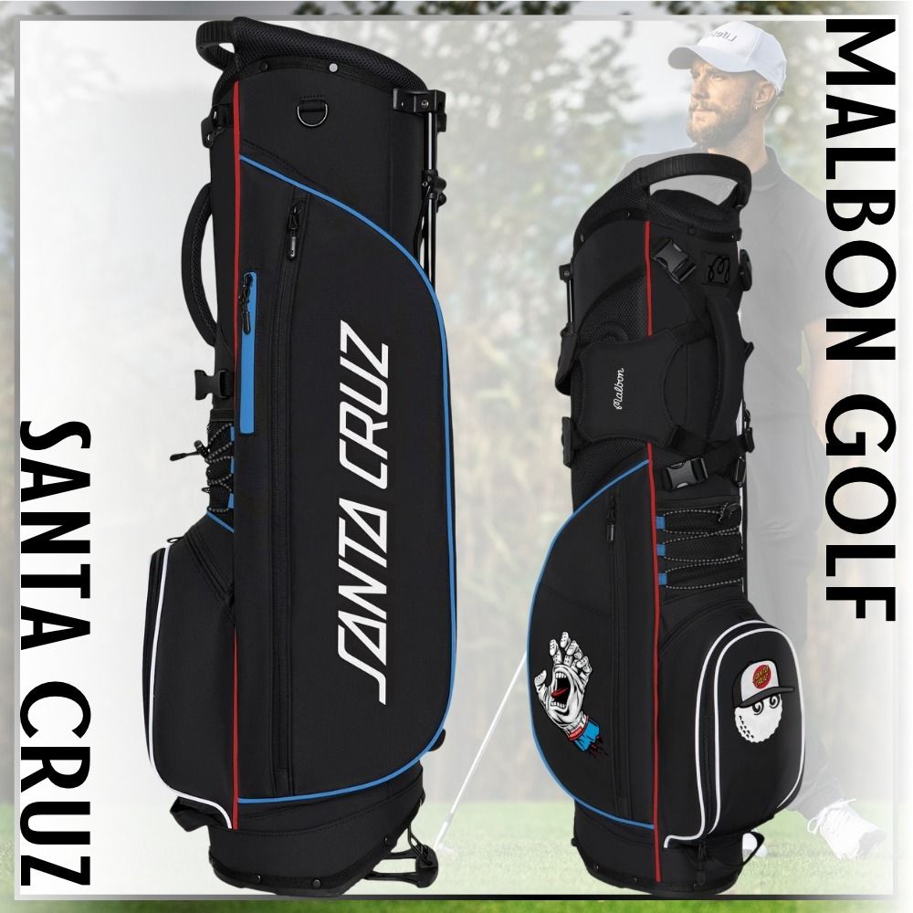 注目コラボ☆ 機能的で軽量 Malbon×SANTA CRUZ スタンドバッグ (Malbon
