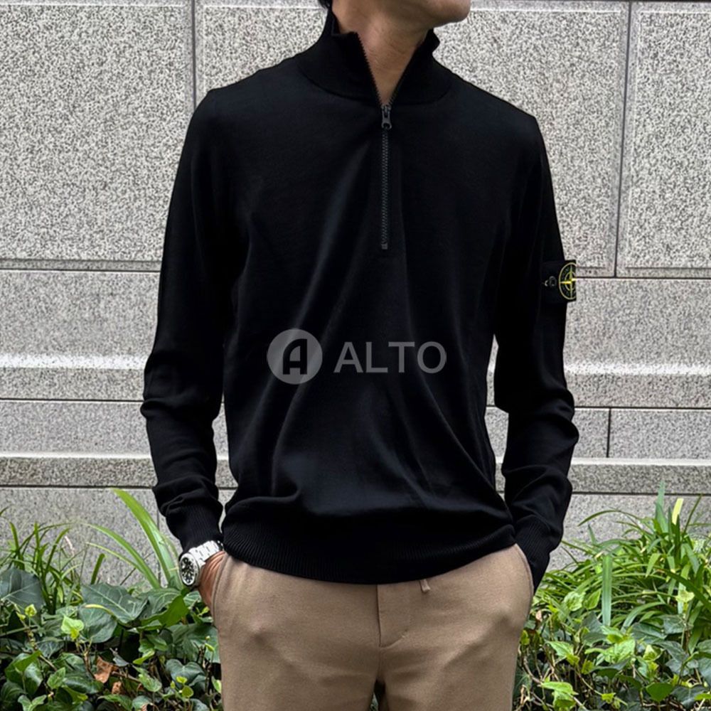 STONE ISLAND ストーンアイランド ウールニット ハーフジップ (STONE