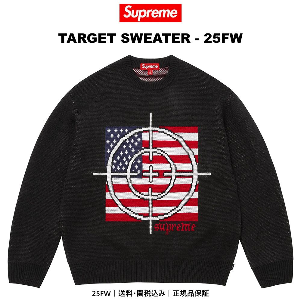 Supreme】Target Sweater Black 星条旗ジャカードニット 25FW (Supreme