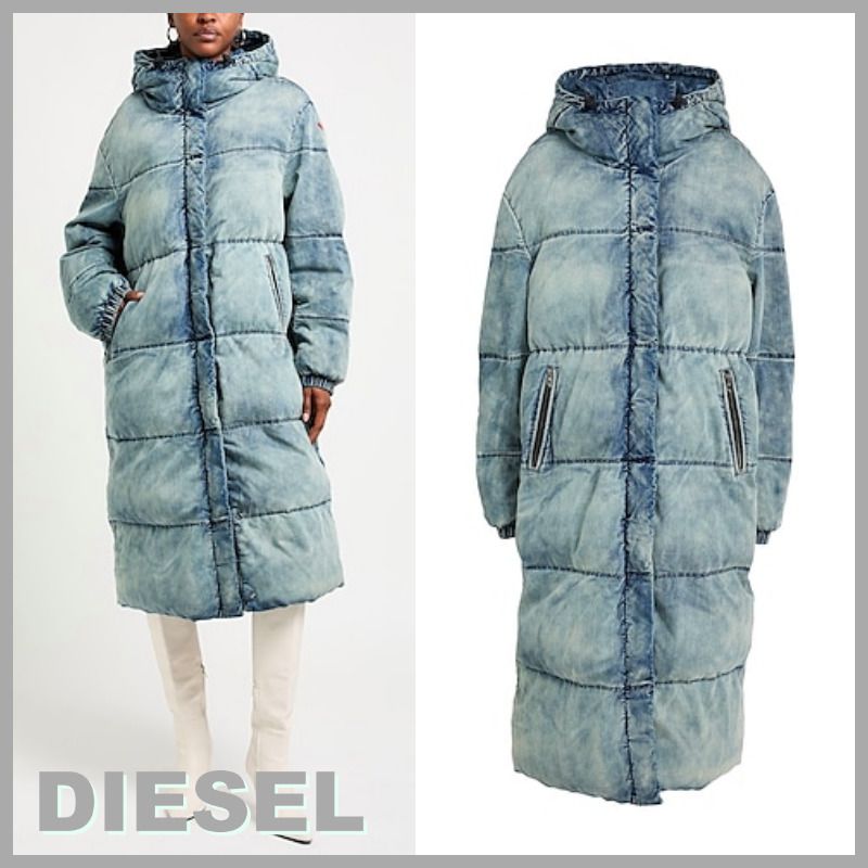 DIESEL】ロゴ デニム ダウンジャケット *送料/関税込み* (DIESEL