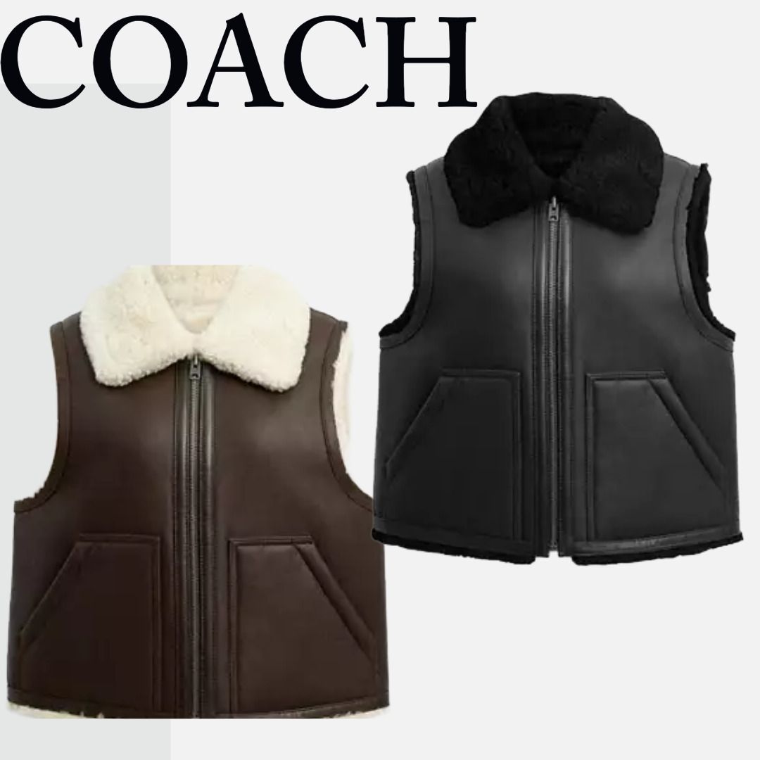 COACH リバーシブル シアリング ベスト (Coach/ベスト・ジレ) CCA33