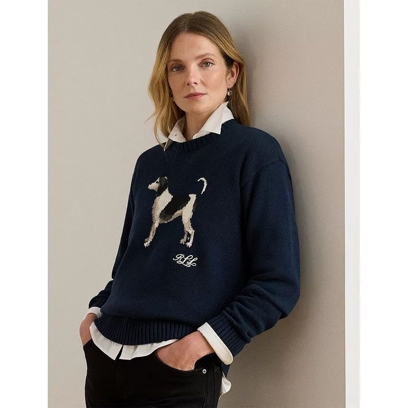 ラルフローレン インターシャニットドッグセーター (Ralph Lauren