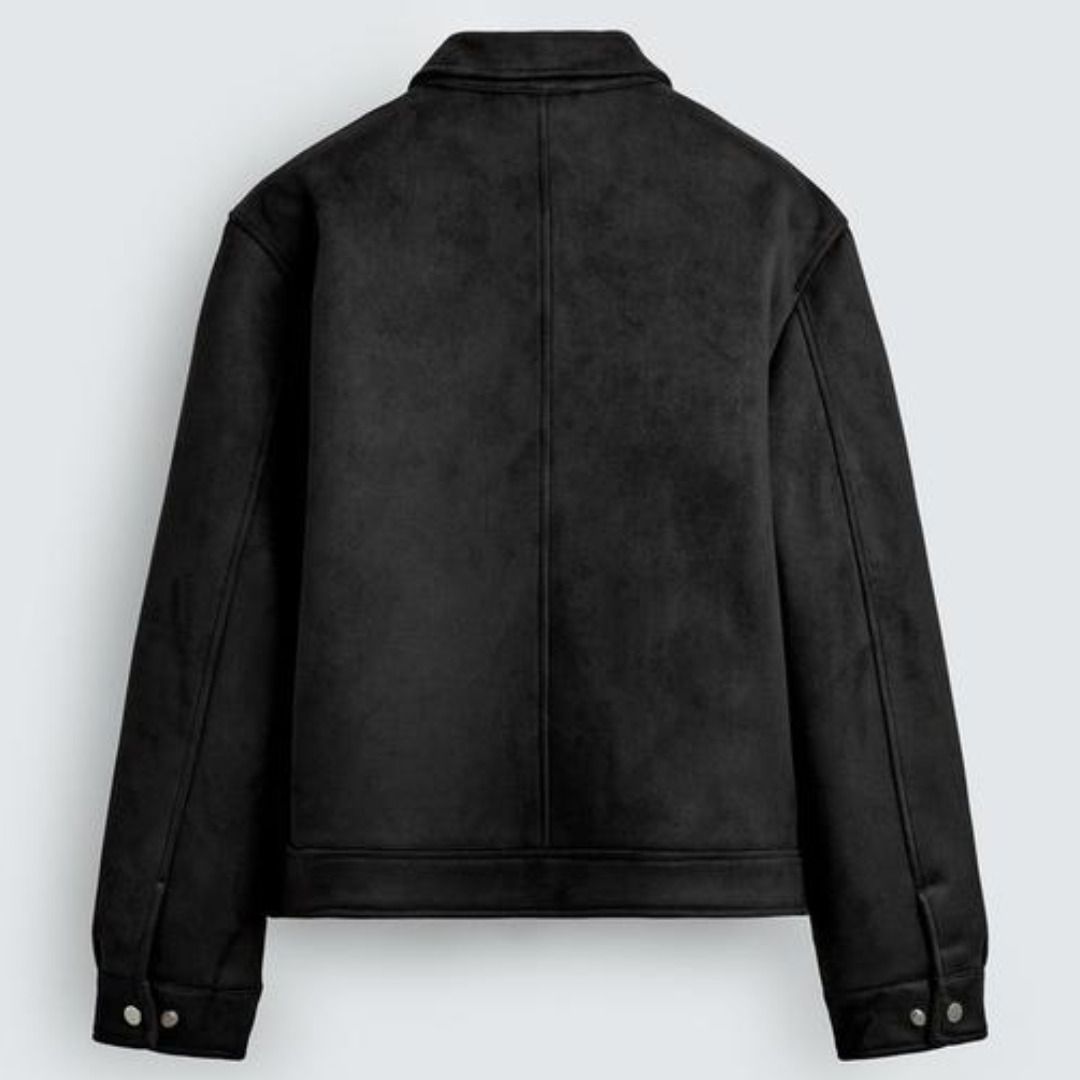 ZARA］フェイクスエード レギュラーフィットジャケット (ZARA/レザー