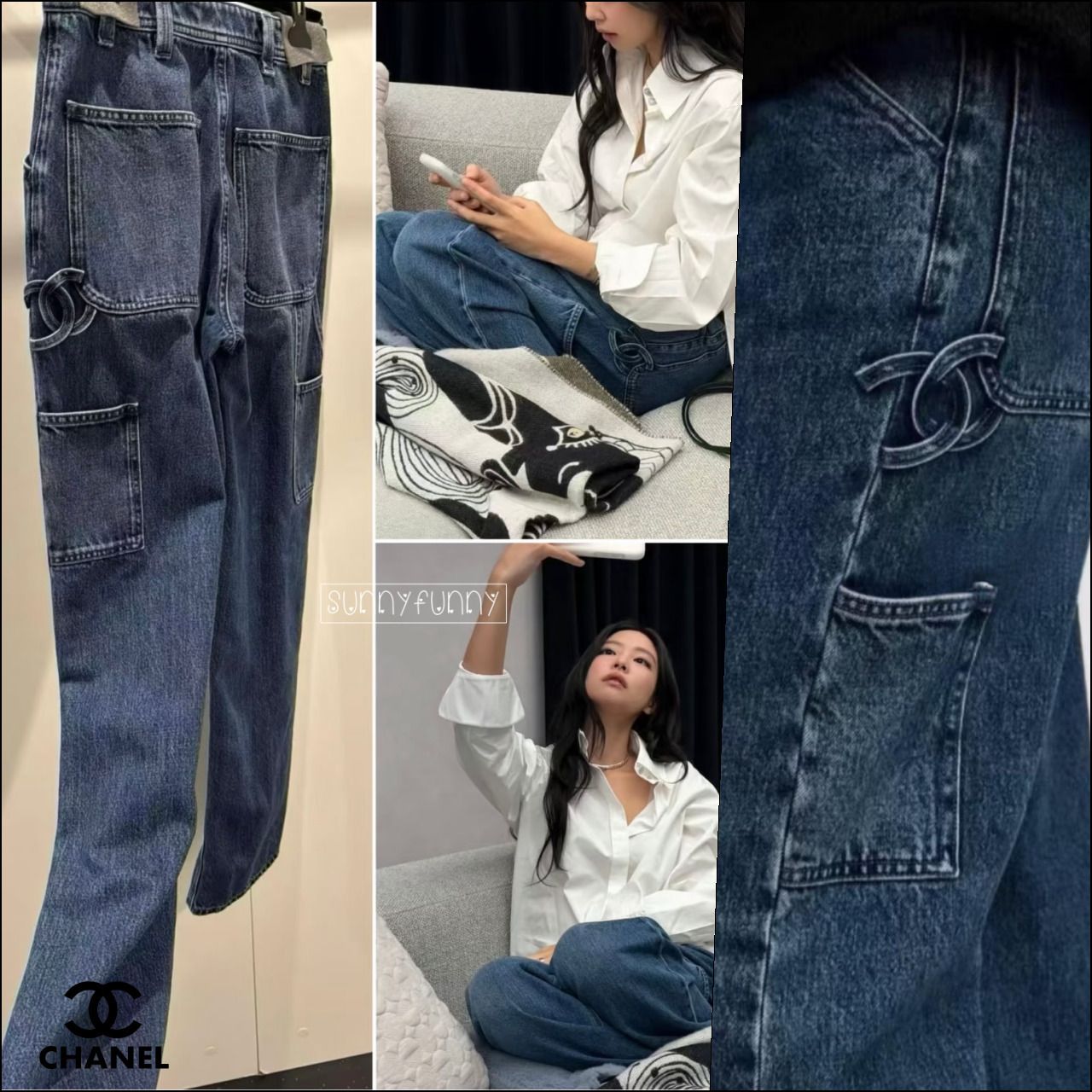 ジェニー着用《26P争奪戦☆》CHANEL デニムジーンズ ストレート