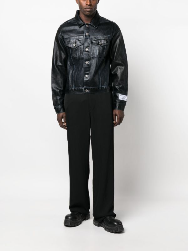 GALLERY DEPT. Andy logo-embroidered Denim Jacket | Black | FARFETCH
