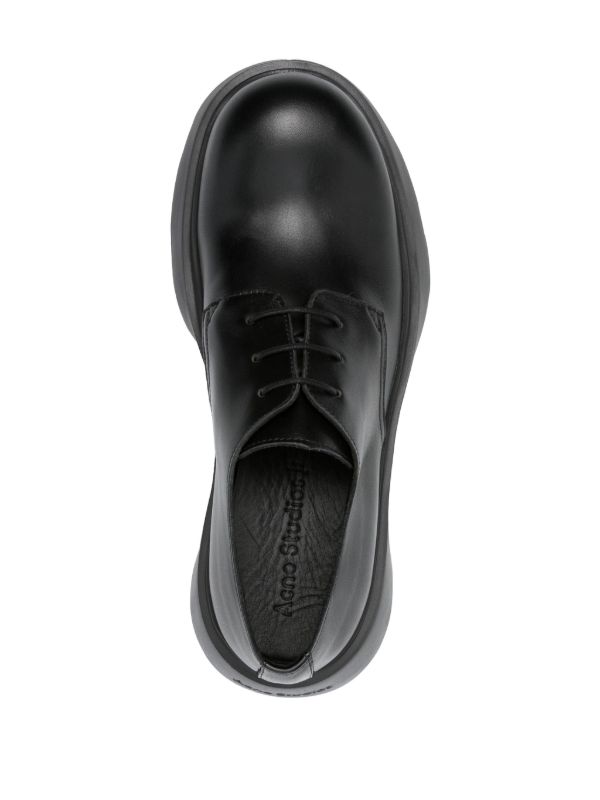 Acne Studios レザー ダービーシューズ | ブラック | FARFETCH JP