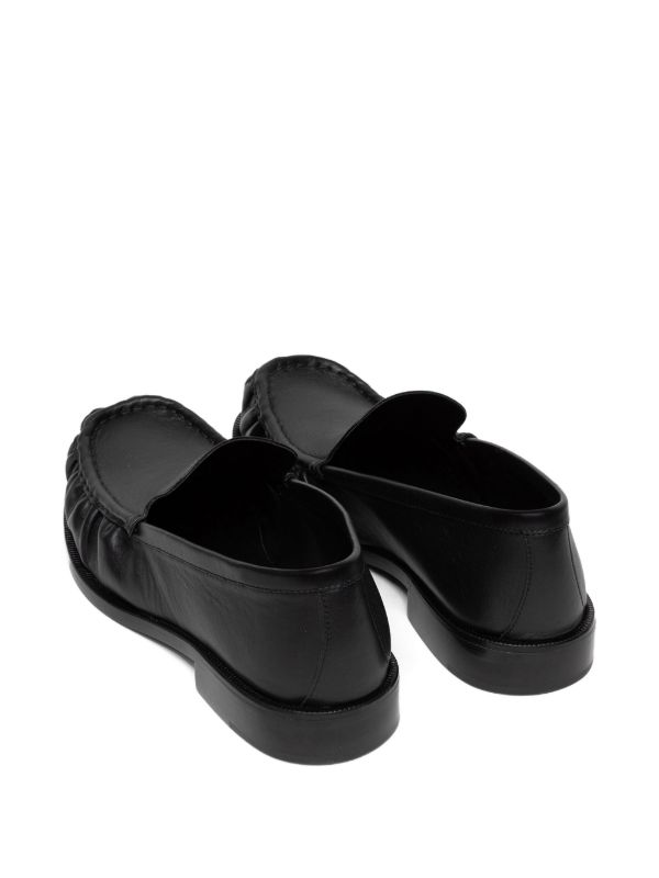 DRIES VAN NOTEN gathered-leather Loafers | FARFETCH