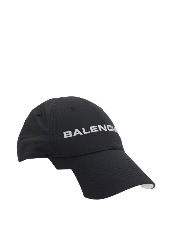 Balenciaga logo-embroidered Baseball Cap | Black | FARFETCH CA