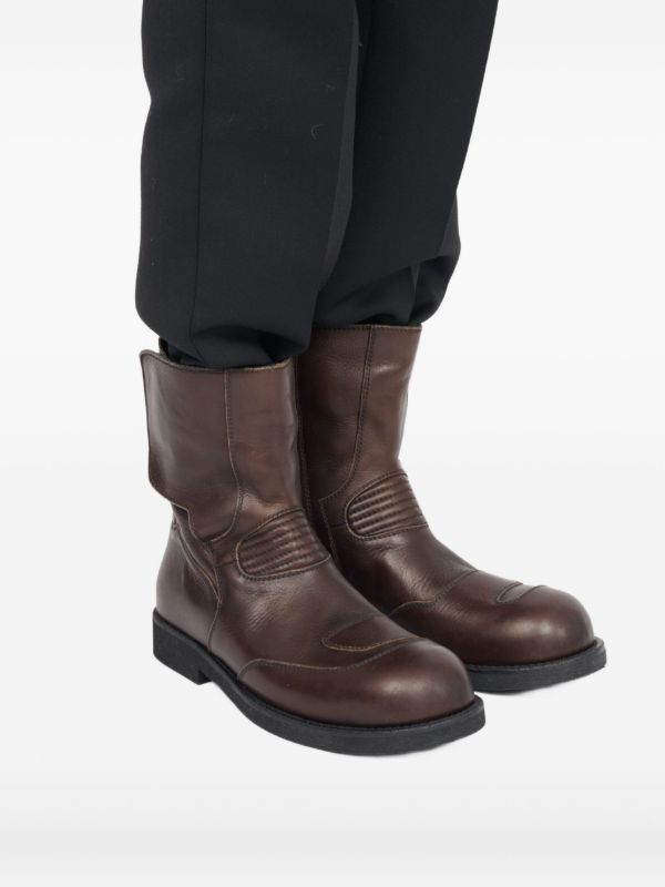 MM6 Maison Margiela チャンキーヒール アンクルブーツ | ブラウン