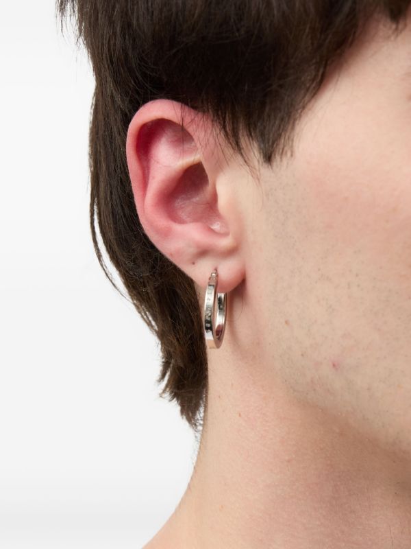 MM6 Maison Margiela フープピアス | シルバートーン | FARFETCH JP