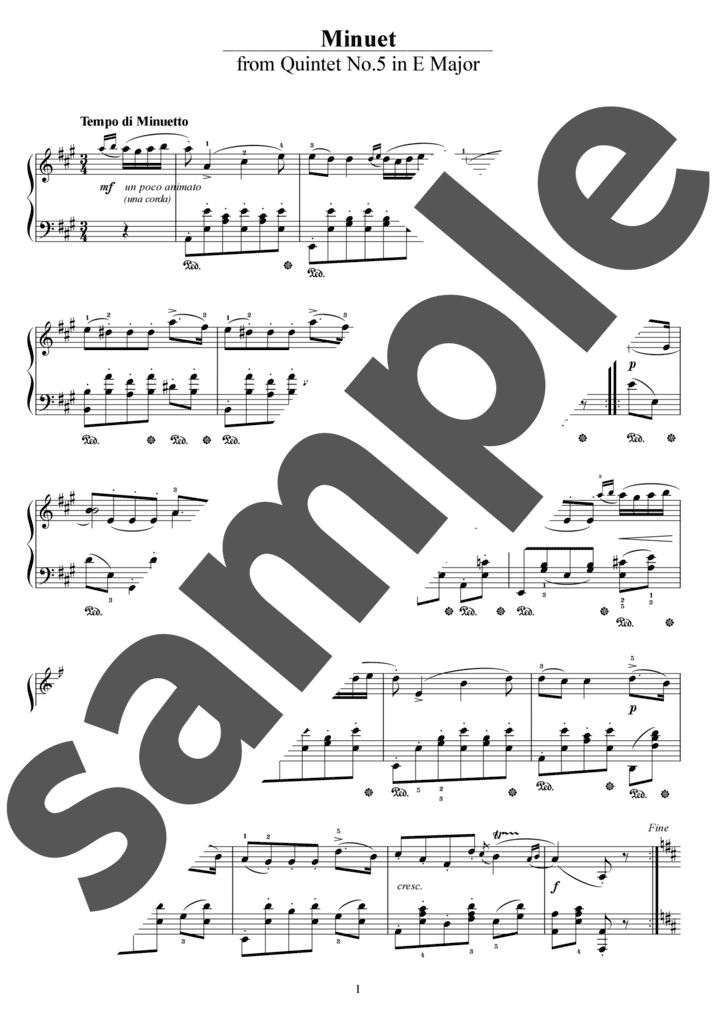 ピアノ楽譜】タイスの瞑想曲 / J.Massenet（アンサンブル）