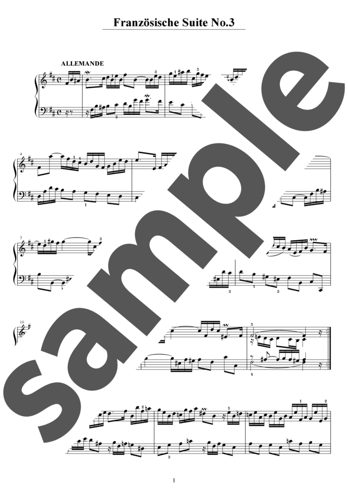 ピアノ楽譜】インベンション第2番 / J.S.Bach（ソロ / 中級）