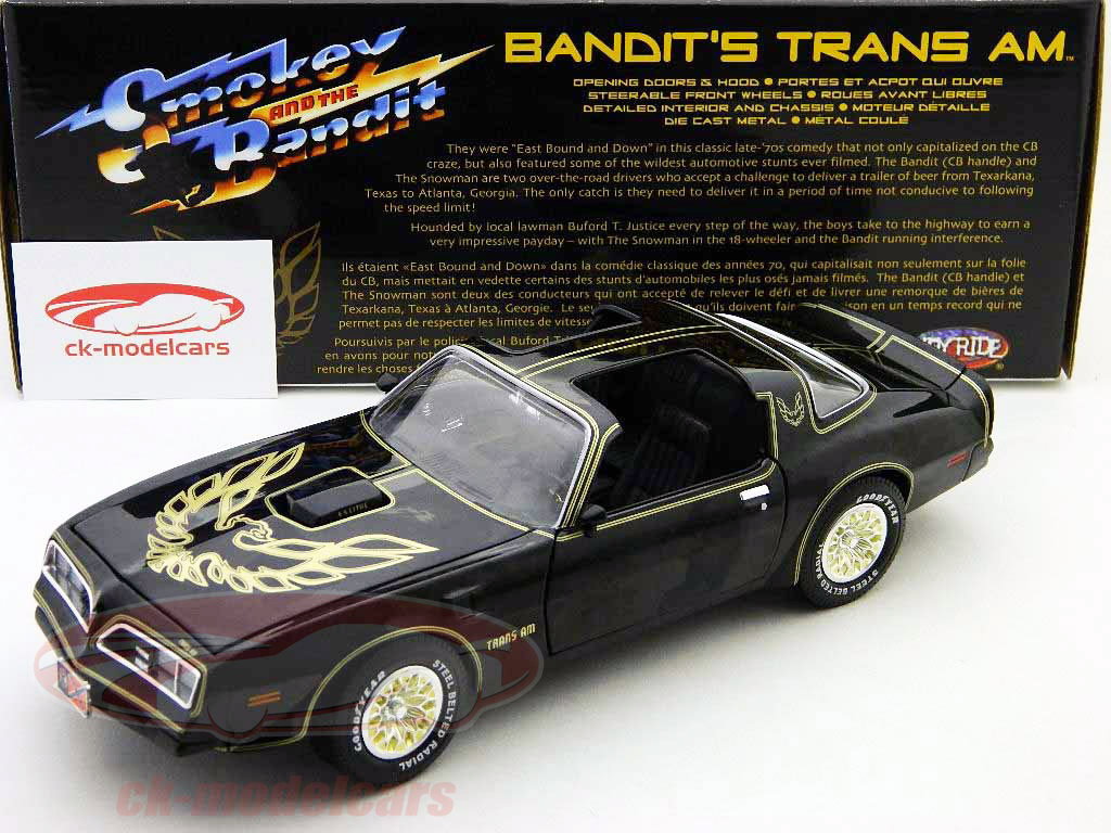 Ertl 1:18 Pontiac Trans AM Smokey and the Bandit black 33121 model