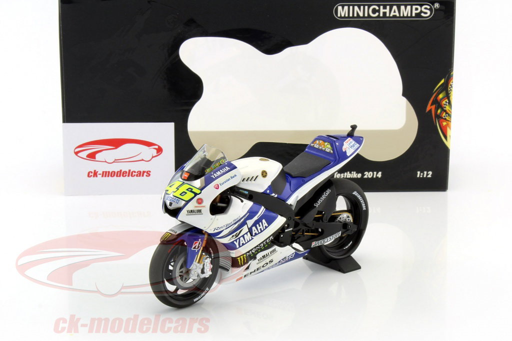 Minichamps 1:12 Valentino Rossi Yamaha YZR-M1 #46 Testbike MotoGP