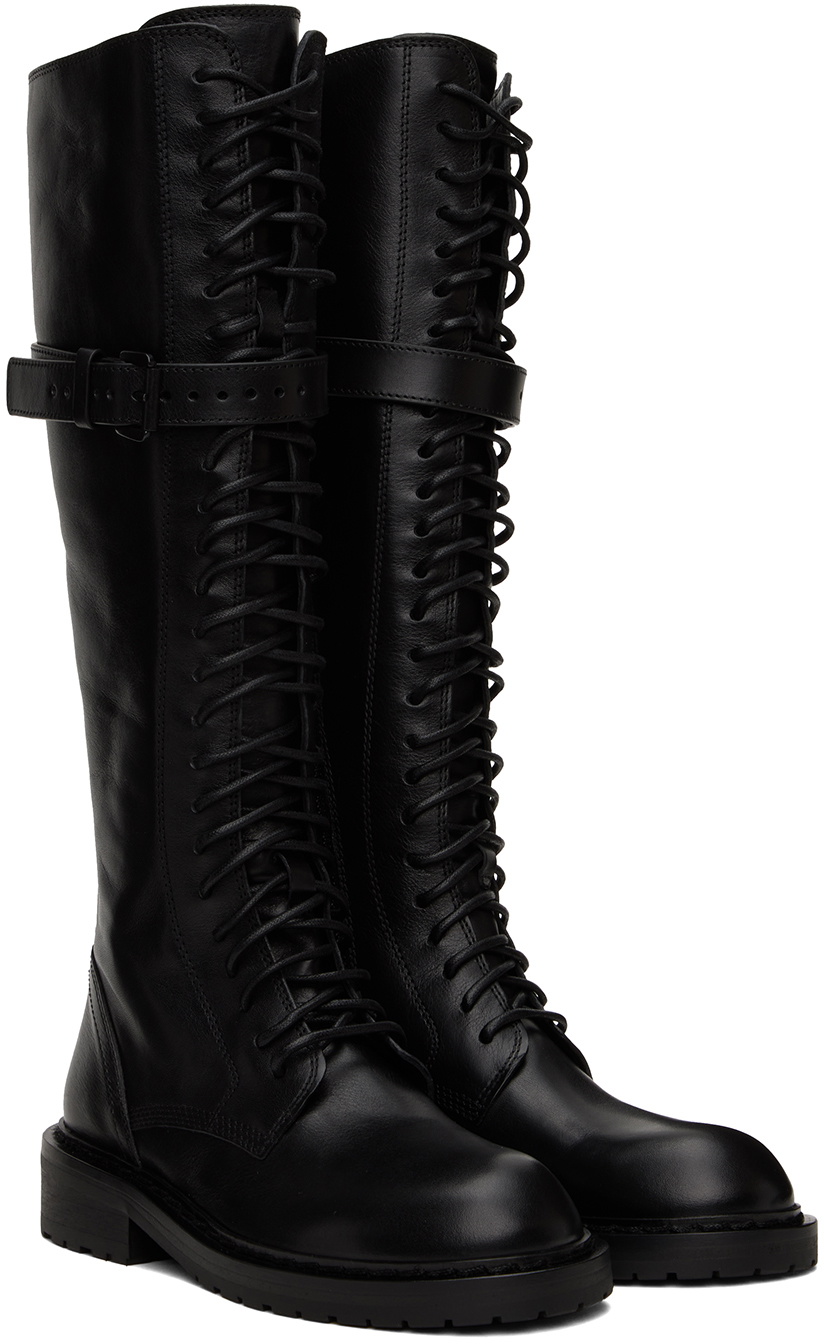 Ann Demeulemeester Black High Danny Boots Ann Demeulemeester