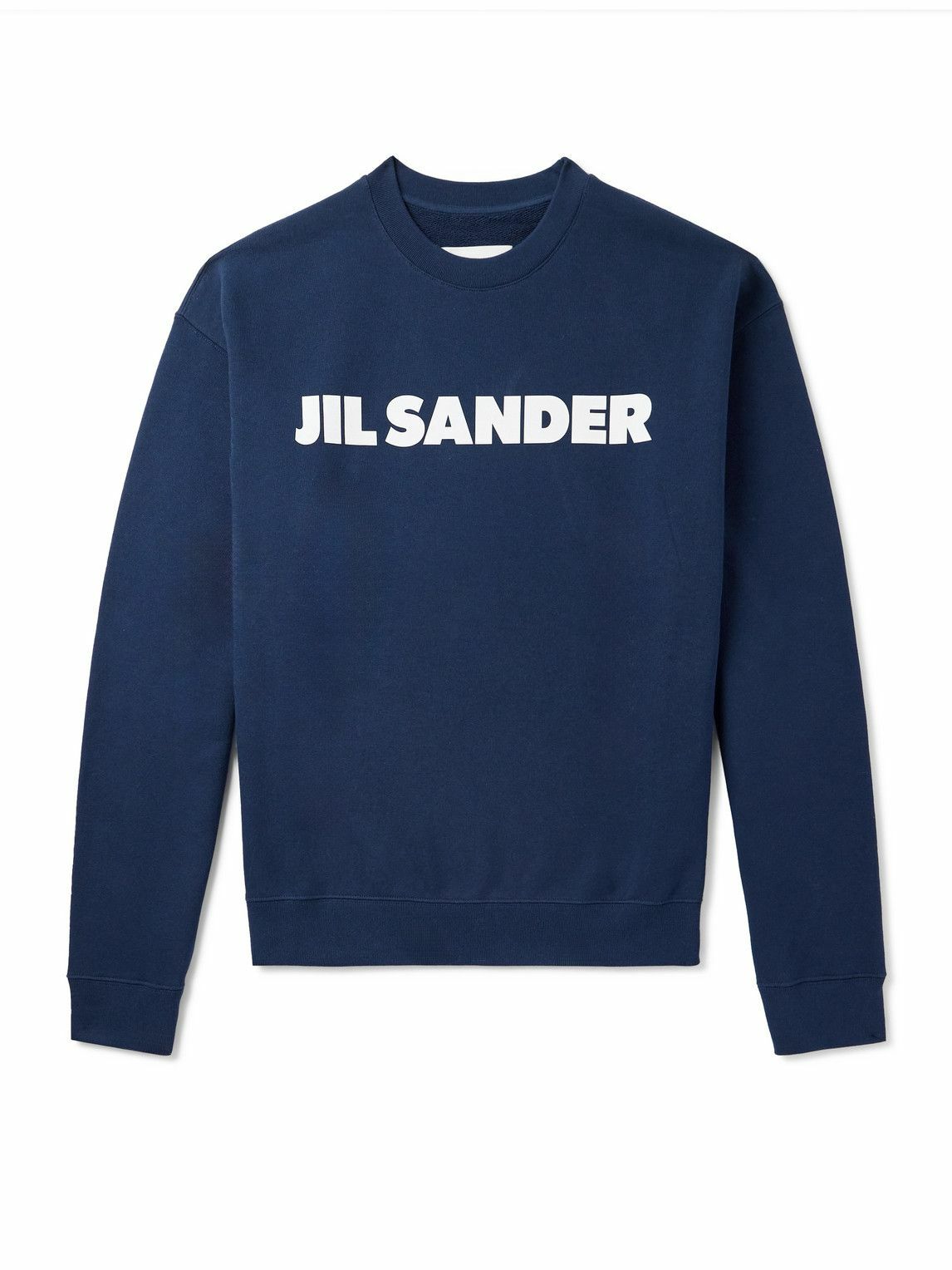 Jil Sander Men's Melton Wool Crew Sweatshirt in Cinnamon Jil Sander